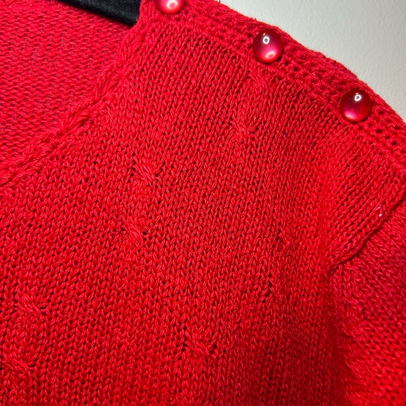 Vintage VTG Designed by Deans of Scotland Silk Blend Short Sleeve Sweater Size M - Picture 3 of 5